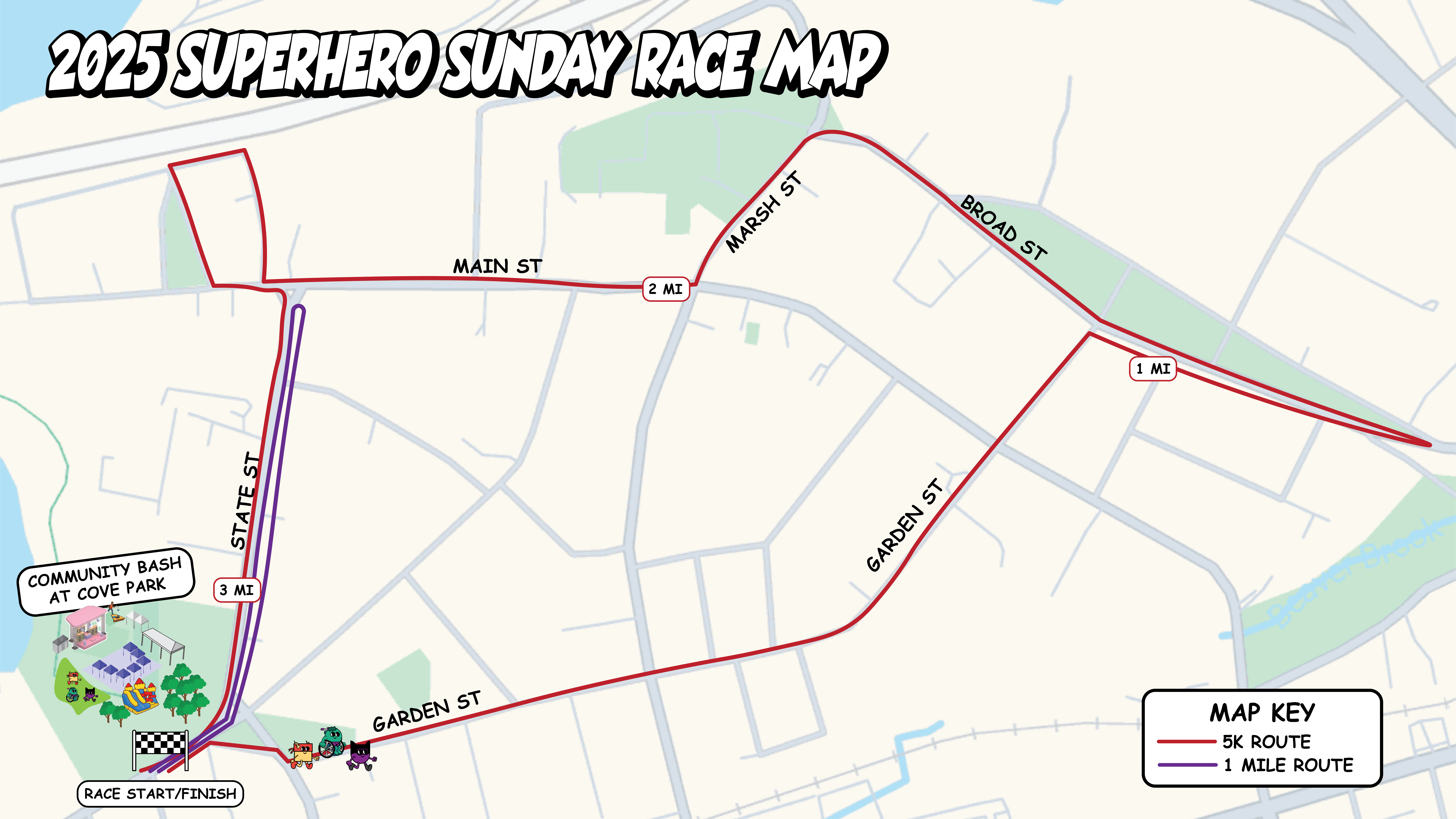 Superhero Sunday Map