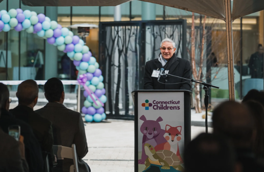 Jim Shmerling speaking at the ribbon cutting ceremony