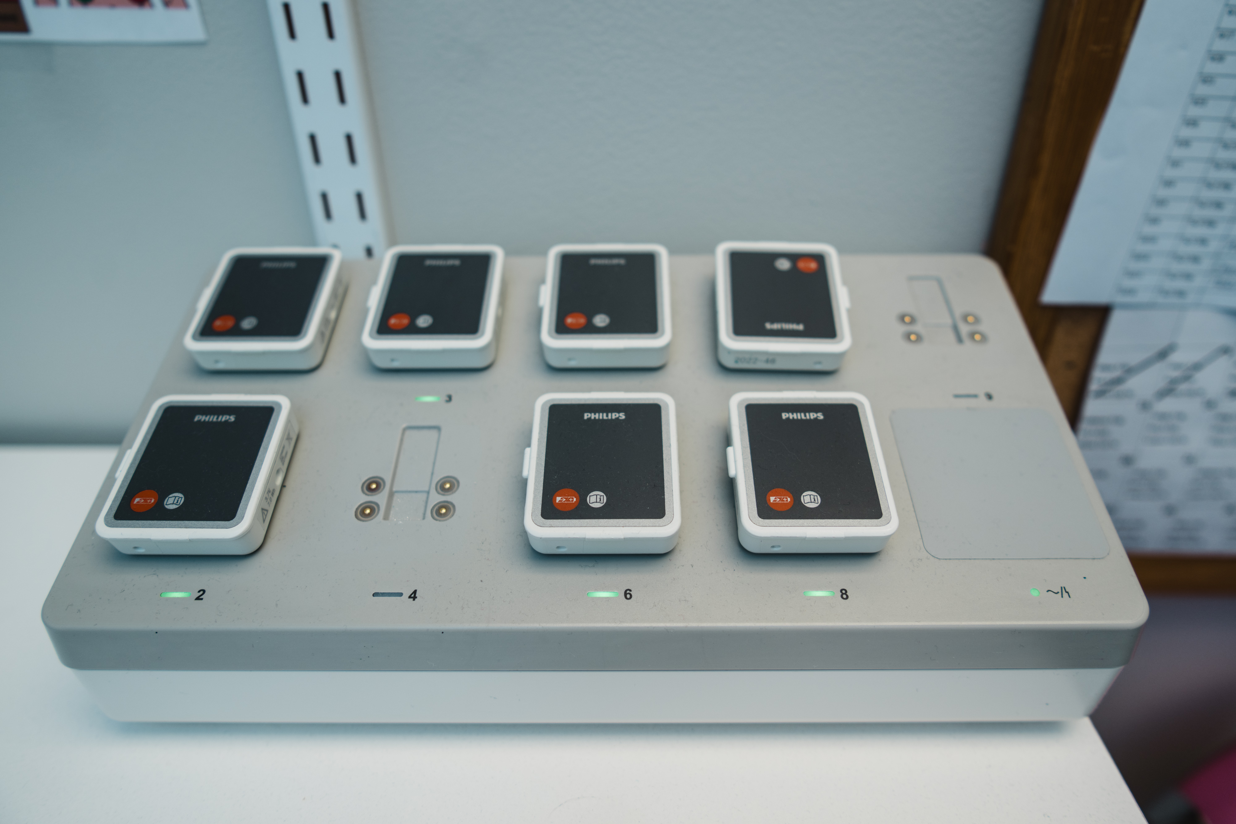 Each telemetry unit is powered by a rechargeable battery.