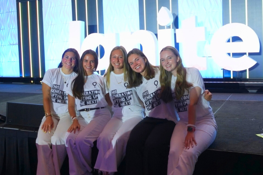 HuskyTHON student leaders at HuskyTHON event