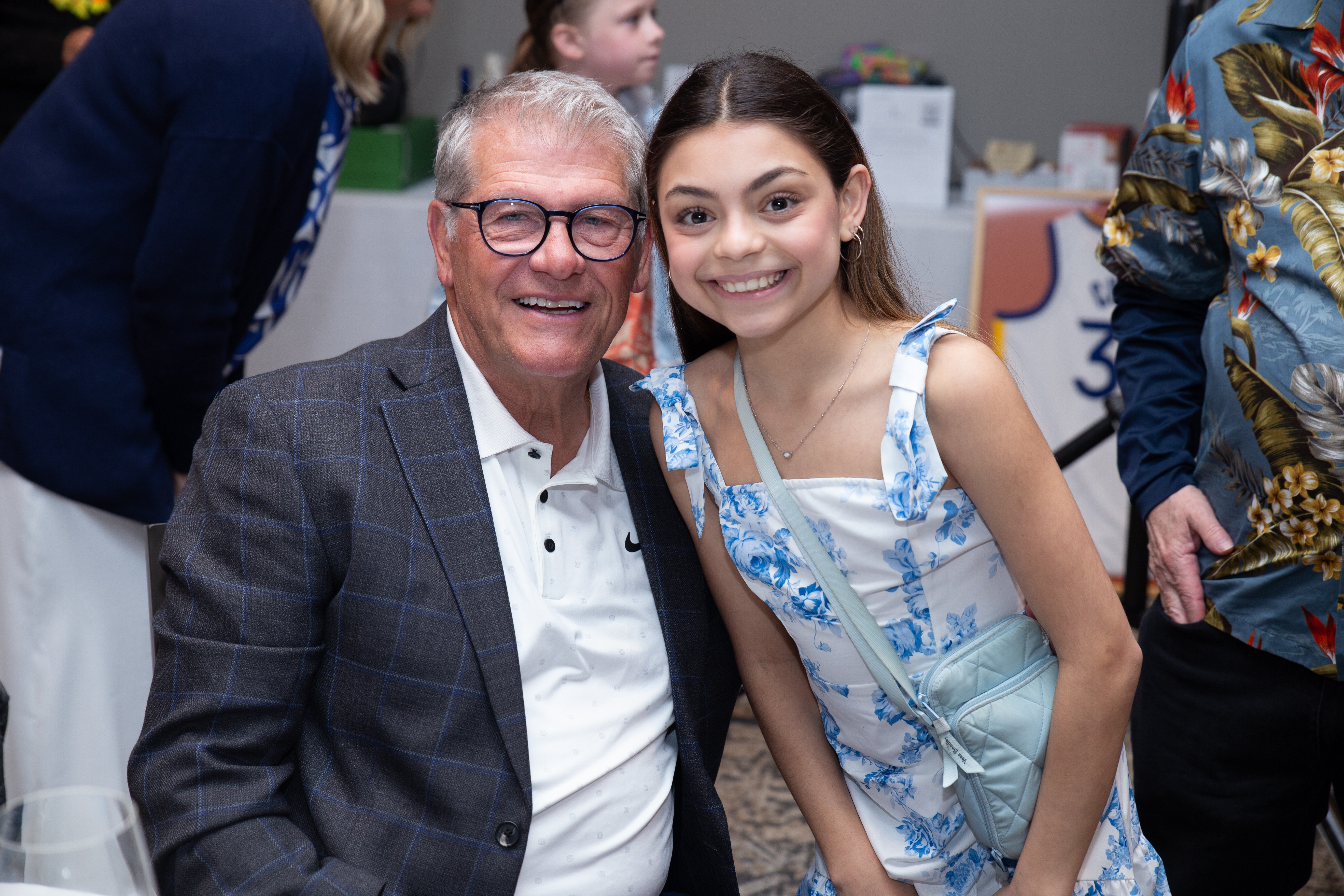 Geno Auriemma and All-Star Daniela smiliing