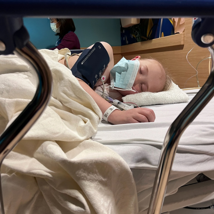 Carson sick in hospital bed