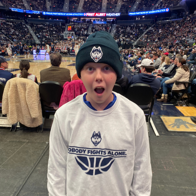 William at a UConn Basketball game