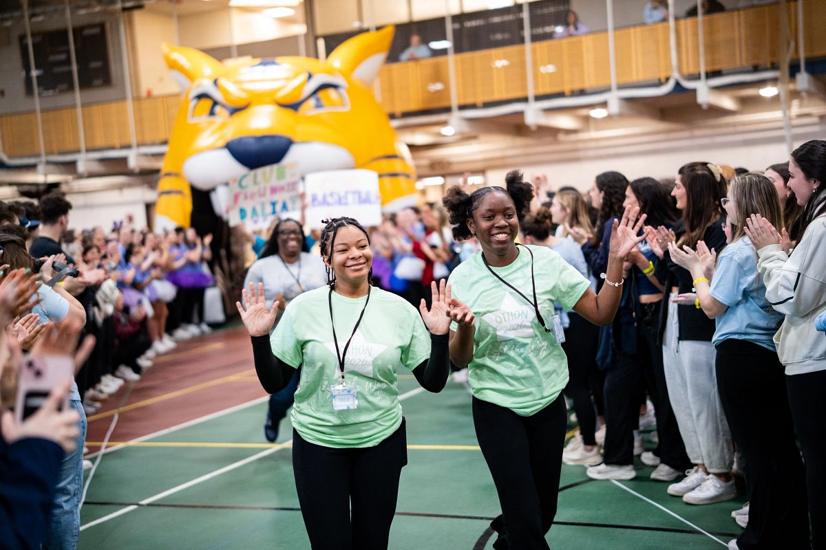 Patient Dalia walking through Morale Tunnel