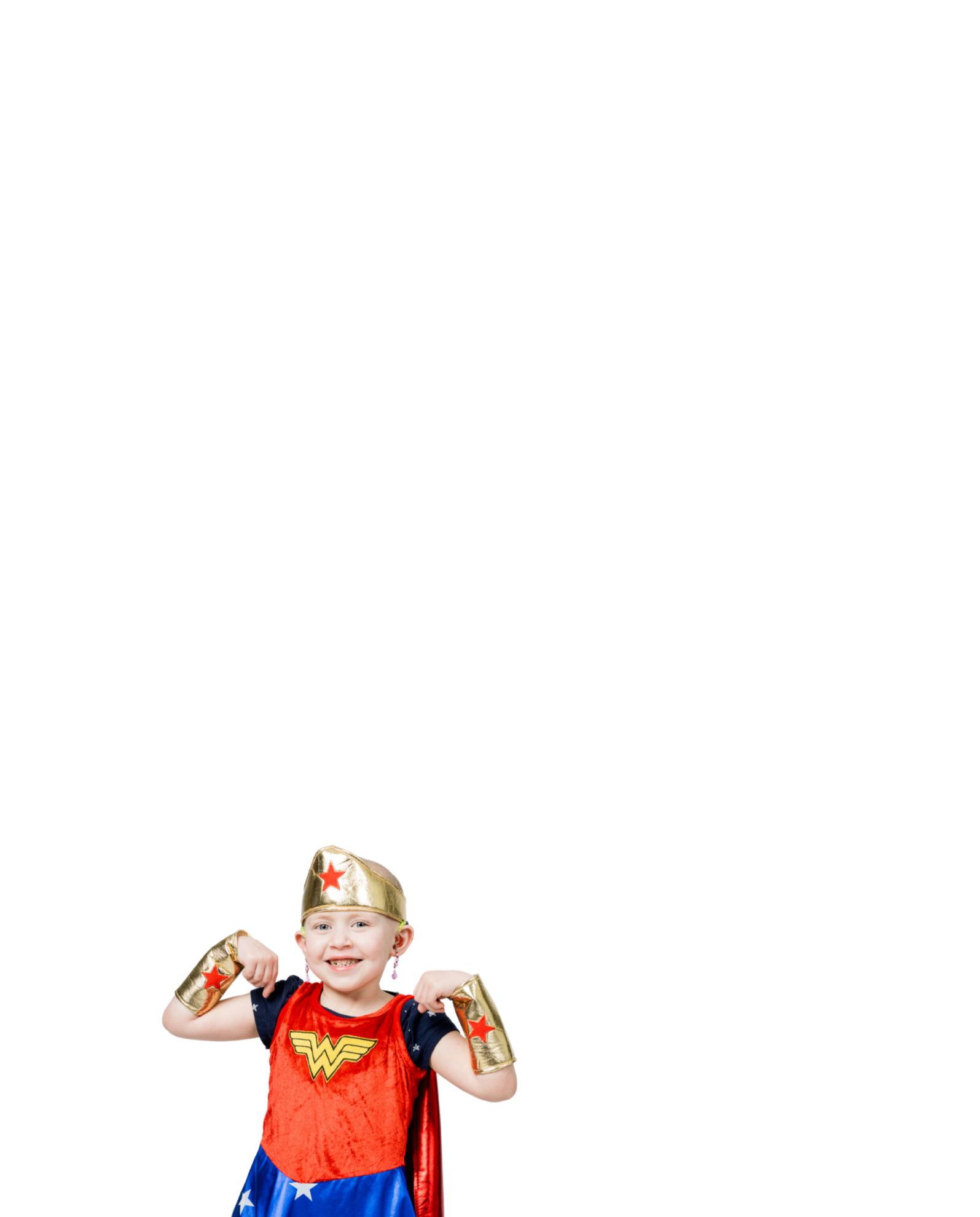 All-Star Anastasia wearing her superhero costume