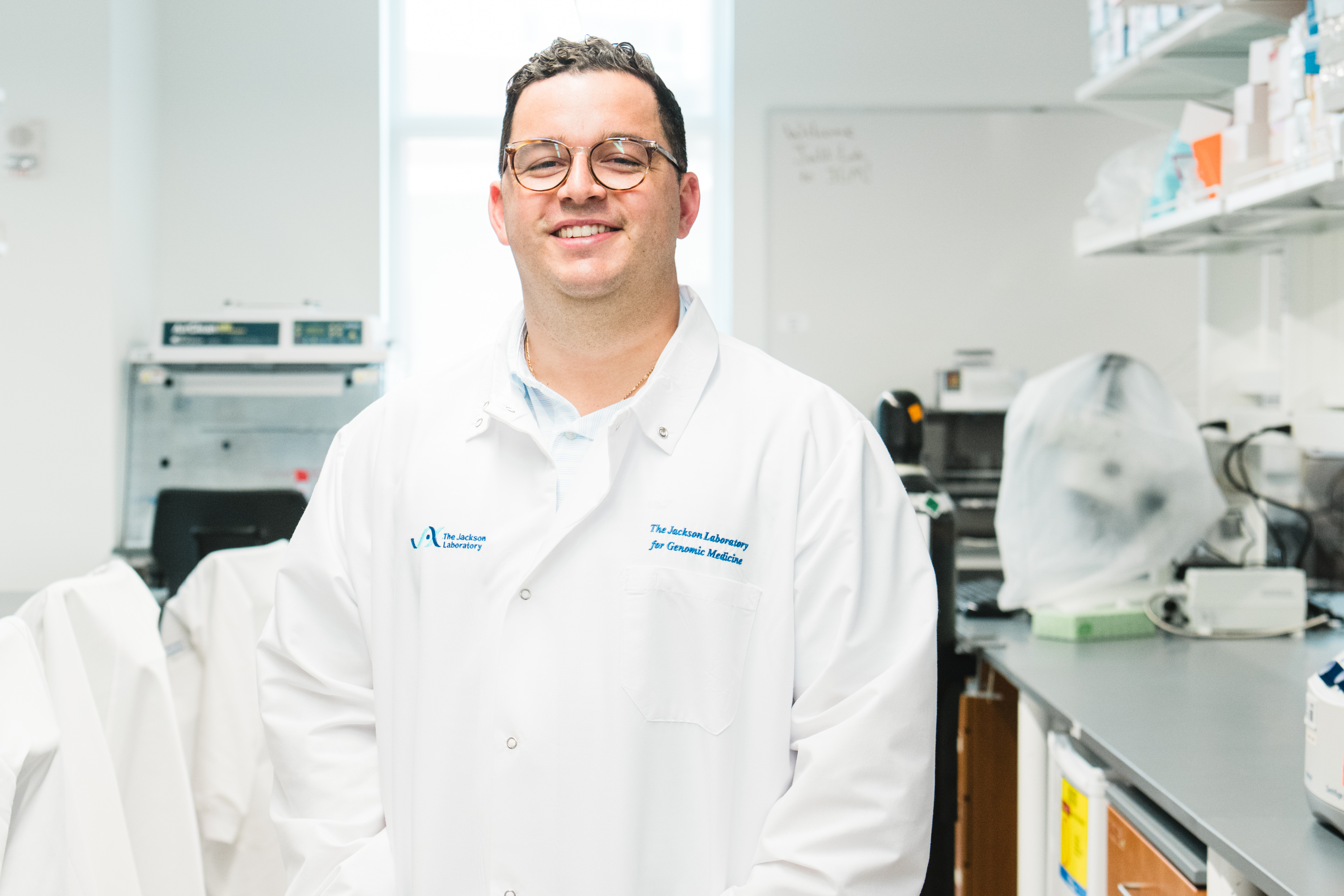 Dr. Salazar in the research lab