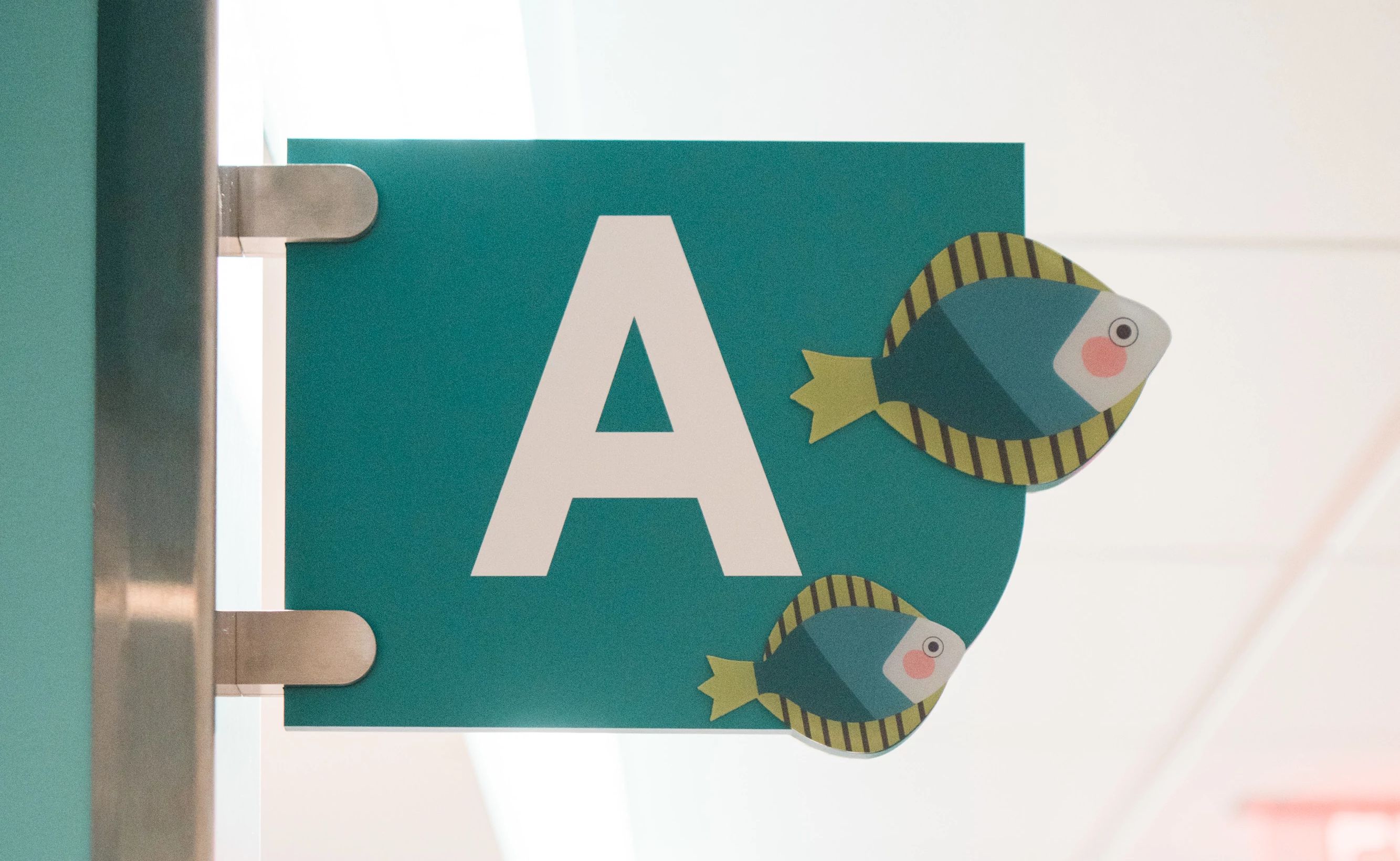 Room A with fish wayfinding friends
