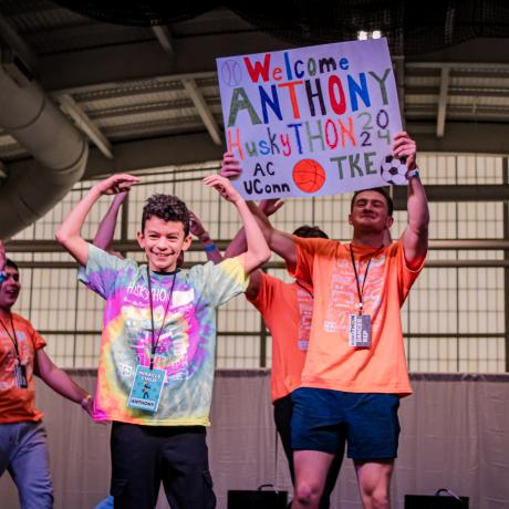 Anthony, 2023 All-Star Ambassador, at HuskyTHON 2023