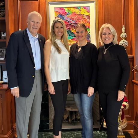 Long-time donors Debra and Louis Chênevert and their daughters, Sophie Chênevert-Schilke and Lisa Chênevert-Krause.