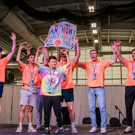 Anthony, Miracle Child and 2023 All-Star Ambassador, at HuskyTHON 2024