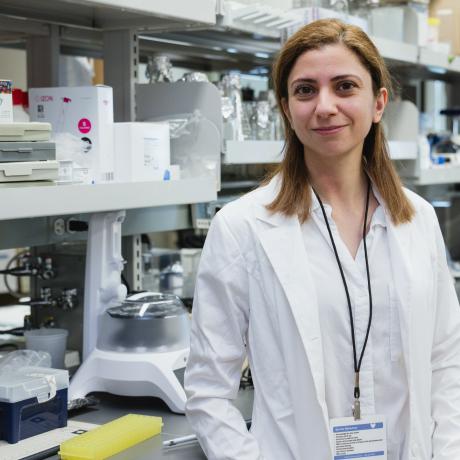 Dr. Saneh in her lab
