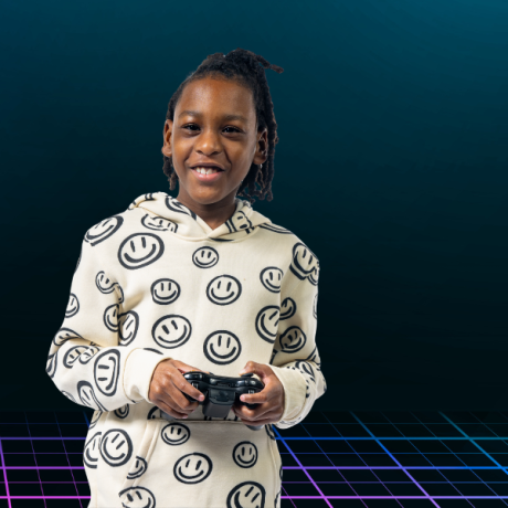 Kenny loves the play videogames!