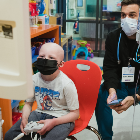 Patient gaming in the Family Resource Center