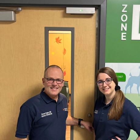 Clinicians standing outside of Zone D