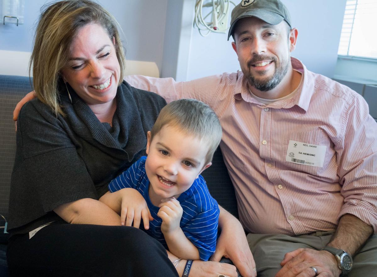 Gavin with his parents