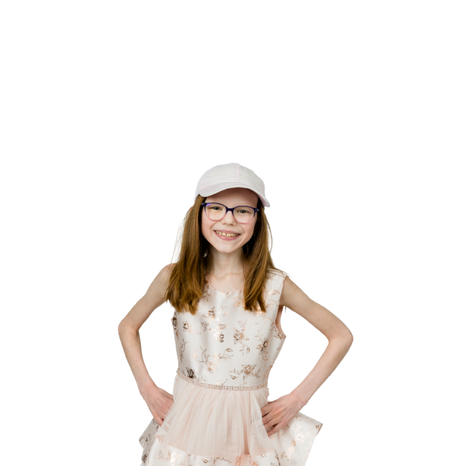 Zofia smiling in her dress
