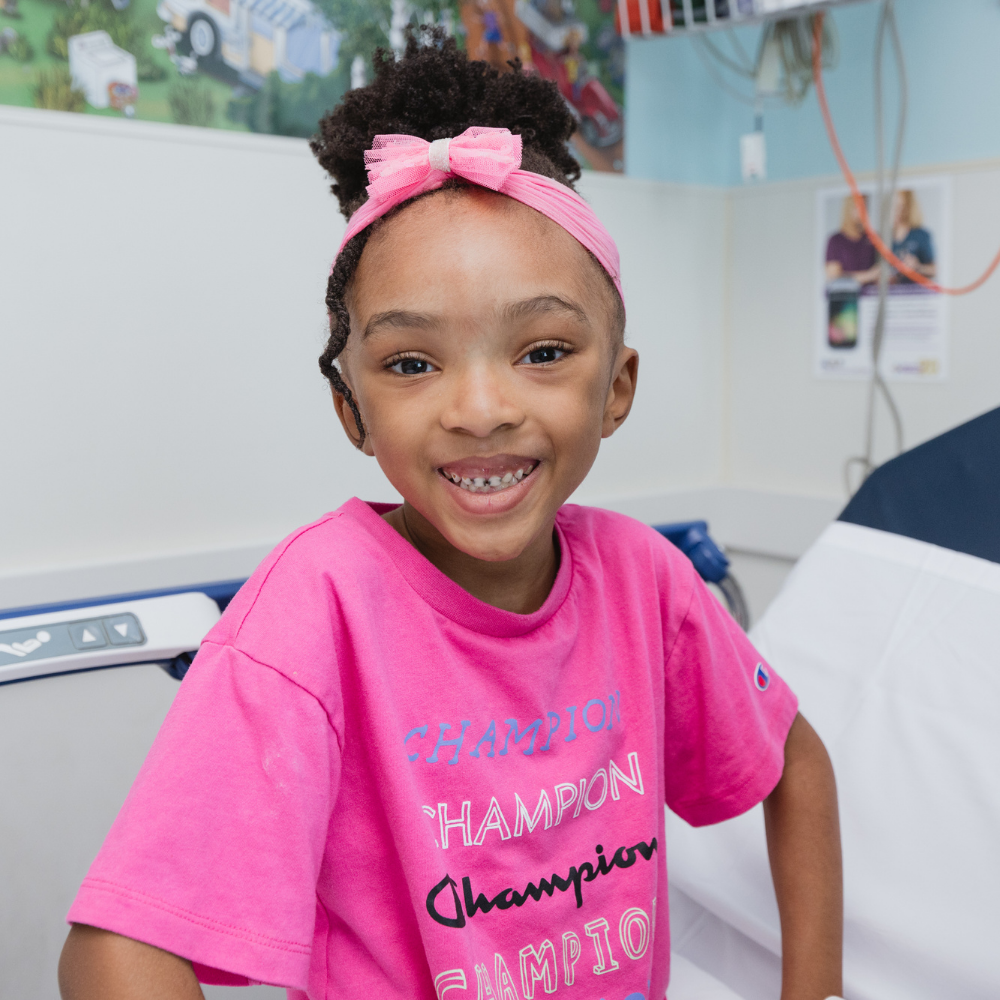 Girl smiling in the Emergency Department