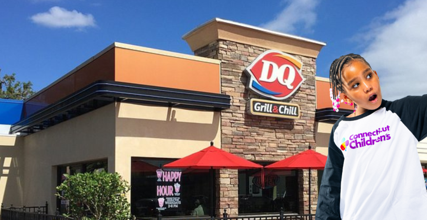 All-Star Amila is proud to support Connecticut Children's with a DQ Blizzard